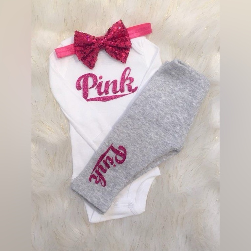 Pink baby outfit